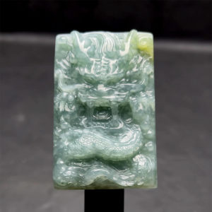 Mặt Rồng - Ngọc Cẩm Thạch Lam Dầu Huyết - Chuẩn A #MCTA-210108-07