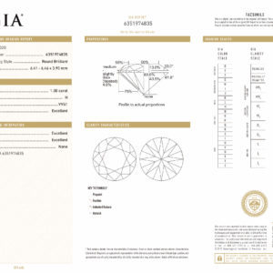 Kim Cương 6.41 Ly - Nước Màu H - Độ Tinh Khiết VVS1 - Cấp Độ Cắt Mài Excellent 1