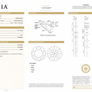 Kim Cương 7.27 Ly - Nước Màu J - Độ Tinh Khiết VS1 - Cấp Độ Cắt Mài Excellent 1