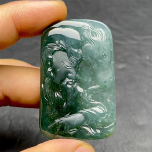 Mặt Quan Thánh Đế Quân - Ngọc Cẩm Thạch Băng Dầu - Chuẩn A #MCTA-210206-03