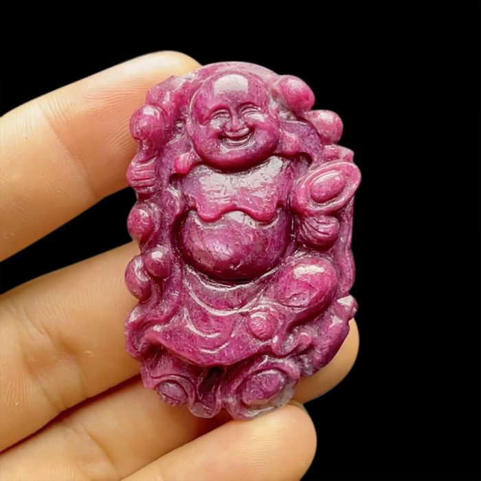 Mặt Phật Di Lặc Ruby Phi Tự Nhiên #MRB-210617-02