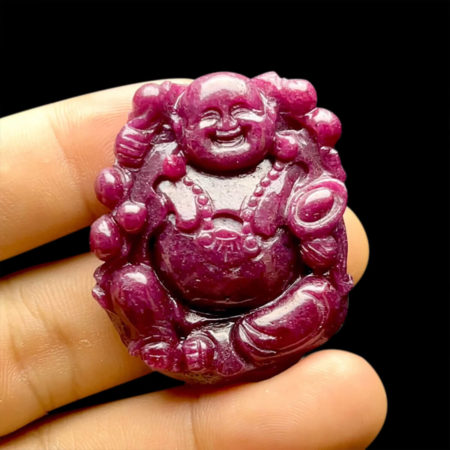 Mặt Phật Di Lặc Ruby Phi Tự Nhiên #MRB-210617-04