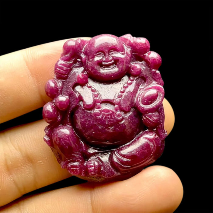 Mặt Phật Di Lặc Ruby Phi Tự Nhiên #MRB-210617-04