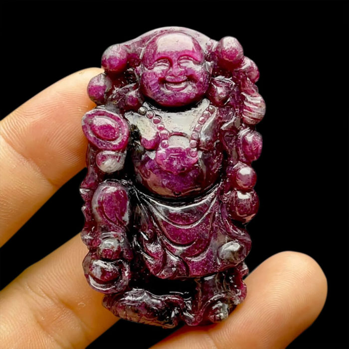 Mặt Phật Di Lặc Ruby Phi Tự Nhiên #MRB-210617-07