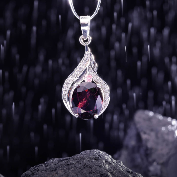 Mặt Dây Chuyền Bạc - Đá Tourmaline Tự Nhiên #MTM-210605-01