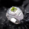 Nhẫn Nam - Bạc - Đá Peridot Tự Nhiên #NPE-210626-01 3