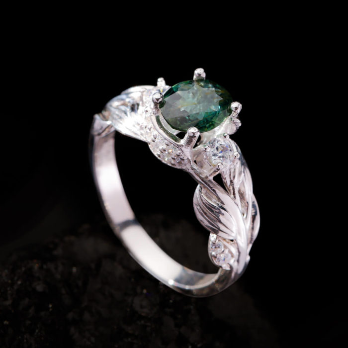 Nhẫn Nữ - Bạc - Đá Peridot Tự Nhiên #NPE-210630-01