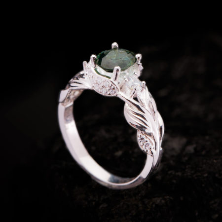 Nhẫn Nữ - Bạc - Đá Peridot Tự Nhiên #NPE-210630-01 1