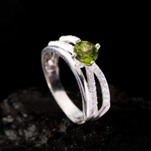 Nhẫn Nữ - Bạc - Đá Peridot Tự Nhiên #NPE-210630-02 1