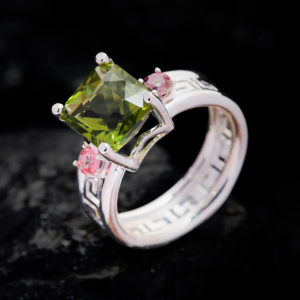 Nhẫn Nữ - Bạc - Đá Peridot Tự Nhiên #NPE-210630-04