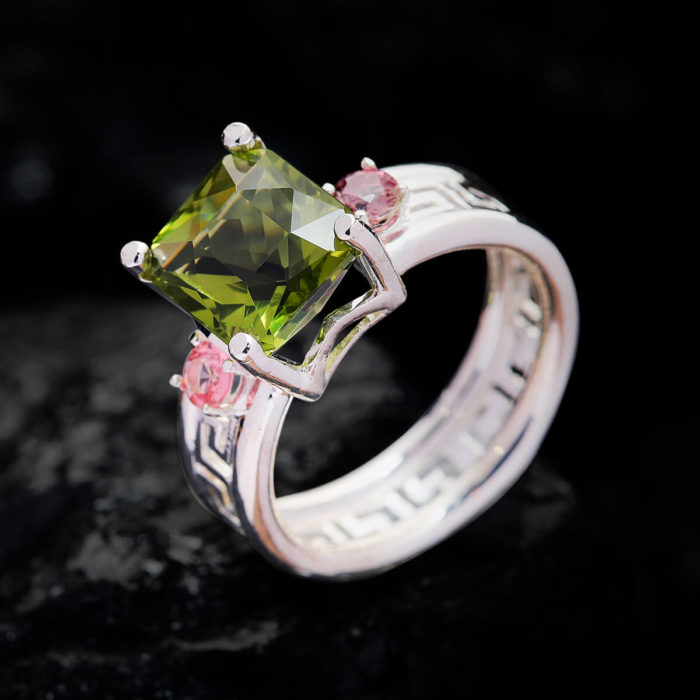 Nhẫn Nữ - Bạc - Đá Peridot Tự Nhiên #NPE-210630-04