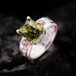 Nhẫn Nữ - Bạc - Đá Peridot Tự Nhiên #NPE-210630-04 1