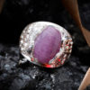 Nhẫn Nam - Bạc - Đá Ruby Tự Nhiên #NRB-210626-01 3