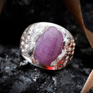 Nhẫn Nam - Bạc - Đá Ruby Tự Nhiên #NRB-210626-01