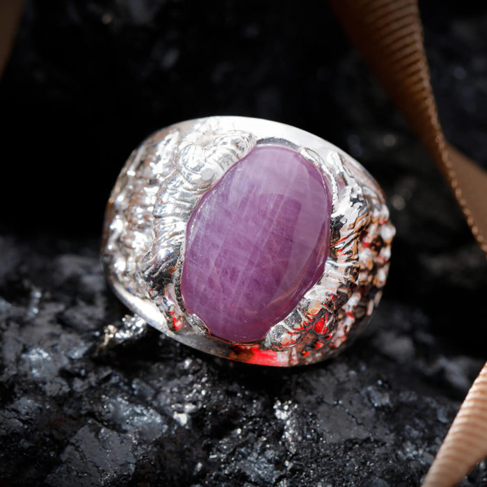 Nhẫn Nam - Bạc - Đá Ruby Tự Nhiên #NRB-210626-01