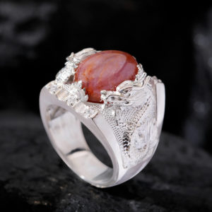 Nhẫn Nam - Bạc - Đá Ruby Sao Tự Nhiên #NRB-210626-02 1