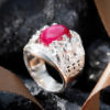 Nhẫn Nam - Bạc - Đá Ruby Tự Nhiên #NRB-210626-03 2