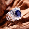 Nhẫn Nam - Bạc - Đá Sapphire Tự Nhiên #NSP-210605-01 1