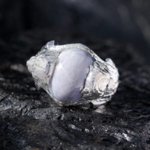 Nhẫn Nam - Bạc - Đá Sapphire Sao Tự Nhiên #NSP-210626-02