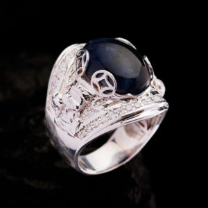 Nhẫn Nam - Bạc - Đá Sapphire Tự Nhiên #NSP-210626-07 1