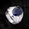 Nhẫn Nam - Bạc - Đá Sapphire Phan Thiết Tự Nhiên #NSP-210626-09 2
