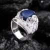 Nhẫn Nam - Bạc - Đá Sapphire Phan Thiết Tự Nhiên #NSP-210626-10 2
