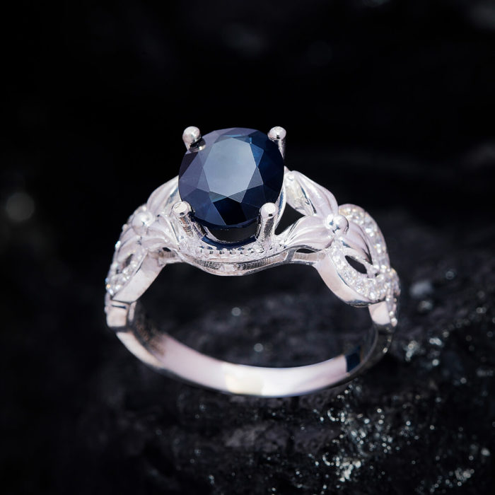 Nhẫn Nữ - Bạc - Đá Sapphire Xanh Tự Nhiên #NSP-210630-05