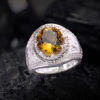 Nhẫn Nam - Bạc - Đá Citrine - Thạch Anh Vàng Tự Nhiên #NTAV-210605-02 4