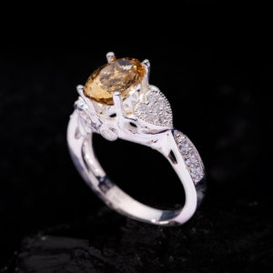 Nhẫn Nữ - Bạc - Đá Citrine - Thạch Anh Vàng Tự Nhiên #NTAV-210630-01 1