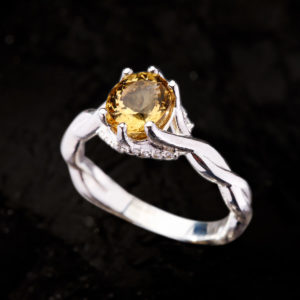 Nhẫn Nữ - Bạc - Đá Citrine - Thạch Anh Vàng Tự Nhiên #NTAV-210630-02