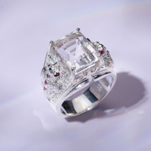 Nhẫn Nam - Bạc - Đá Topaz Trắng Tự Nhiên #NTP-210605-04