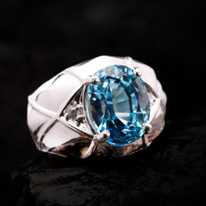 Nhẫn Nam - Bạc - Đá Topaz Tự Nhiên #NTP-210626-04 1