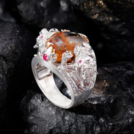 Nhẫn Nam - Bạc - Thạch Anh Ưu Linh #NUL-210626-01 2