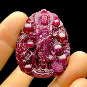 Mặt Quan Thế Âm Bồ Tát - Đá Ruby Phi Tự Nhiên #MRB-210721-02