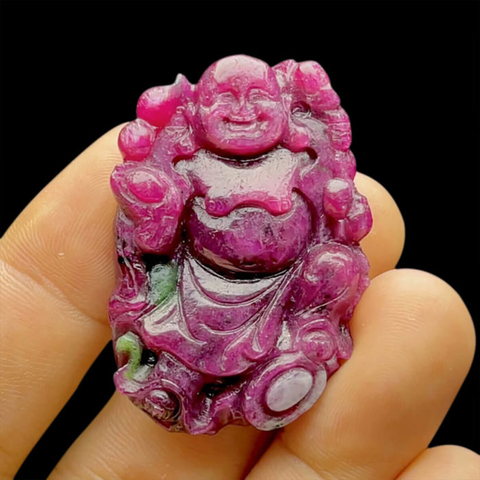 Mặt Phật Di Lặc - Đá Ruby Phi Tự Nhiên #MRB-210721-03