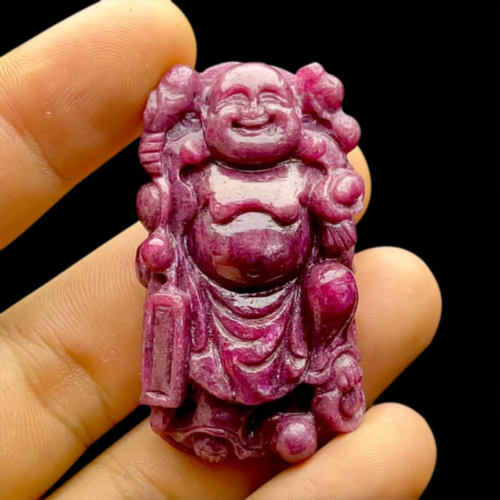Mặt Phật Di Lặc - Đá Ruby Phi Tự Nhiên #MRB-210721-05