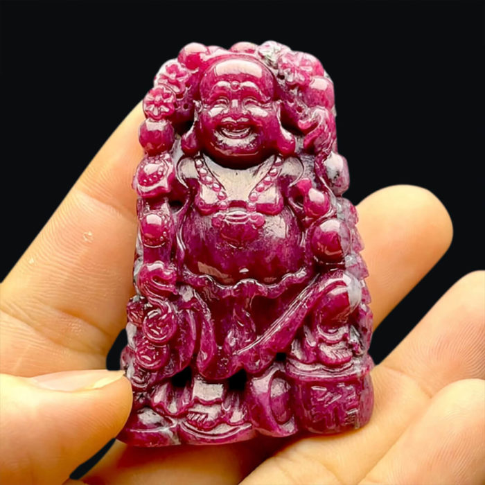 Mặt Phật Di Lặc - Đá Ruby Phi Tự Nhiên #MRB-210721-06