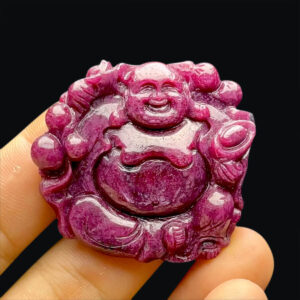 Mặt Phật Di Lặc - Đá Ruby Phi Tự Nhiên #MRB-210721-07