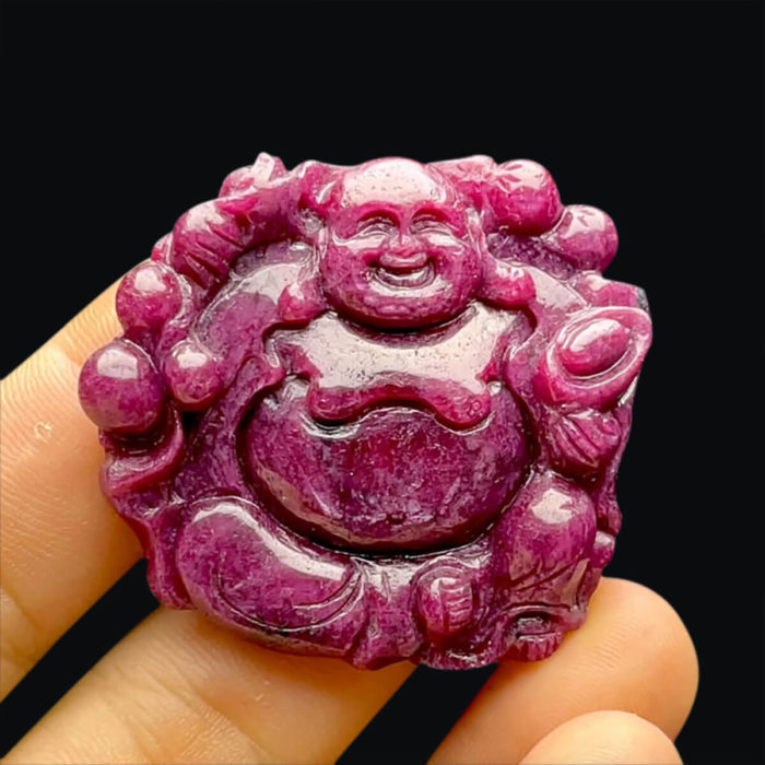 Mặt Phật Di Lặc - Đá Ruby Phi Tự Nhiên #MRB-210721-07
