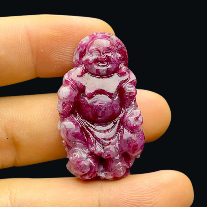 Mặt Phật Di Lặc - Đá Ruby Phi Tự Nhiên #MRB-210727-01