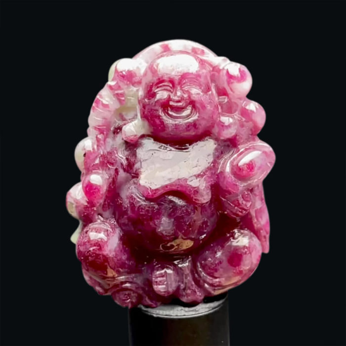 Mặt Phật Di Lặc - Đá Ruby Phi Tự Nhiên #MRB-210727-03