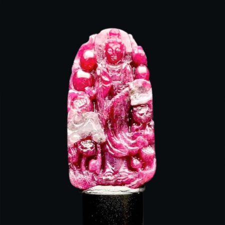 Mặt Quan Thế Âm Bồ Tát - Đá Ruby Phi Tự Nhiên #MRB-210727-07