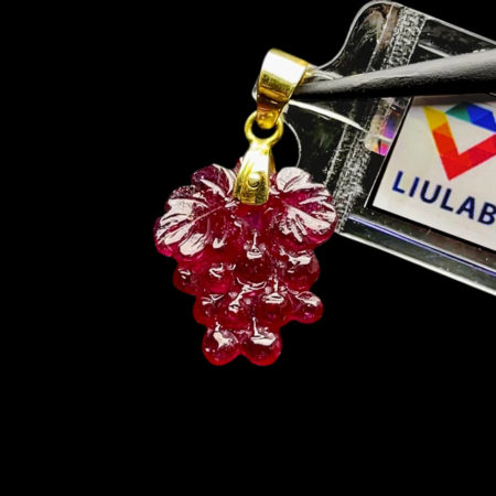 Mặt Dây Chuyền Ruby Thái - Móc Vàng 10K #MRB-210728-08