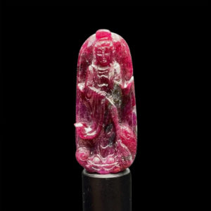 Mặt Quan Thế Âm Bồ Tát - Đá Ruby Huyết Kính Tự Nhiên #MRB-210829-01