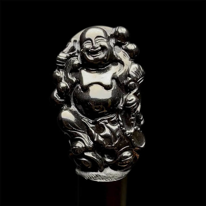 Mặt Phật Di Lặc - Đá Sapphire Đen - Tự Nhiên #MSP-210728-01