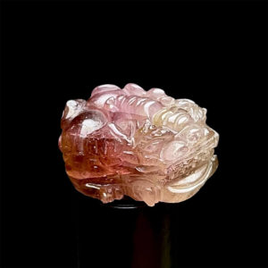 Mặt Cụ Tỳ Hưu Tài Lộc - Đá Tourmaline Lục Yên #MTM-210801-01