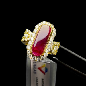 Nhẫn Nữ - Vàng 14K - Đá Ruby Tự Nhiên #NRB-210728-01
