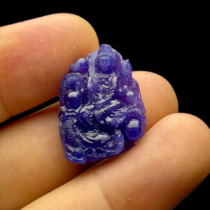 Mặt Quan Thế Âm Bồ Tát Cưỡi Rồng - Sapphire Lục Yên #MSP-210829-03