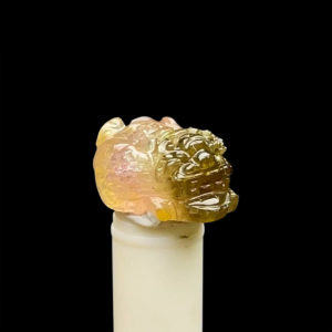 Mặt Cụ Tỳ Hưu Tài Lộc - Đá Tourmaline 3 Màu Lục Yên #MTM-210913-02