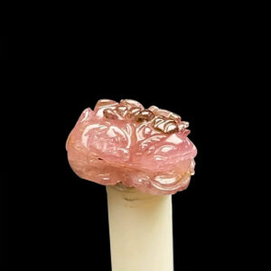 Mặt Cụ Tỳ Hưu Tài Lộc - Đá Tourmaline Hồng Lục Yên #MTM-210914-01